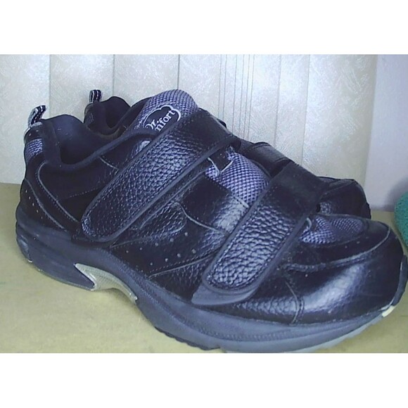 Dr Comfort 7710 Winner X-Depth Diabetic Hook Loop Black Shoes Men's 11.5W - Picture 1 of 8